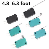 Limit Microswitch 5pcs 5A 250V 125V NO + NC + COM 6.3mm 3 Pins SPDT Micro Switch 28mm 52mm Arc Roller Lever Touch Switch
