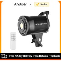 Andoer LM135Bi Portable LED Photography Fill Light 135W Studio Video Light 3000K-5600K Dimmable Bowens Mount Continuous Light