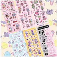 Korean Cartoon Cute Sweet Cool Rabbit Stickers Diy Decoration