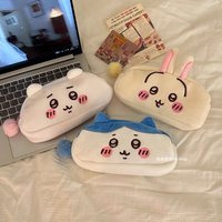 Chiikawa Usagi Hachiware Plush Pencil Case Cute Anime Large Capacity Pen Bag Soft Stationery Pouch Gift for Students