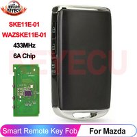 KEYECU WAZSKE11E-01 SKE11E-01 For Mazda 3 Mazda3 M3 CX-30 CX30 2020 2021+ Smart Card 433MHz 6A Chip Key Remote Fob BCYB-67-5DY