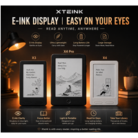 XTEINK X3 E-book X4pro Reader Przenośny czytnik e-booków z ekranem 3,7 cala, cienkim ekranem 4,3 cala z elektronicznym papierem i tuszem, pamięć 16 GB, wysoka rozdzielczość.