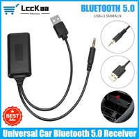 LccKaa Universal Bluetooth 5.0 AUX Adapter Receiver USB 3.5Mm Aux Media Bluetooth 5.0 Music Player Audio Cable Adapter for BMW