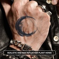 Dark Moon Star Pattern Long-lasting Waterproof Temporary Tattoo Sticker Semi-Permanent Fake Tattoo Suitable for Back of Hand