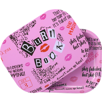Pink Book Metal Rolling Tray with PVC Soft Magnetic Lid - 7" X 5.5"