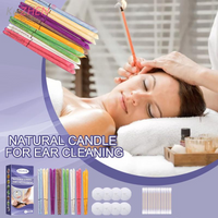 Horn-shaped Ear Candles (16 Ear candles+8 Gaskets ),Personal Ear Care Discs, Ear Candle Pad Trays
