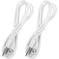 2Pcs 2.5mm USB to Dc Adapter Cable Replacement Dc Charging Cord for Table Lamp Sound Fan USB Hub Instrument Over Current Safety
