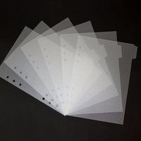 A5 Divider Tabs With Monthly Stickers 6-Hole Round Ring Transparent Pp Insertable Dividers For Loose Leaf Notebook Binder