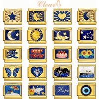 New Women Gold World National Flag Italian Charm Beads Fit 9mm Bracelet Stainless Steel Making Fashion Jewelry DIY