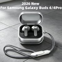Crystal Clear Case for Samsung Galaxy Buds 4/Buds 4 Pro Protective Case Accessories with Cleaner Kit & Lanyard for Galaxy Buds 4
