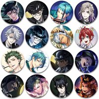 Game Peripheral Twisted Wonderland Soft Round Badge Malleus Idia Floyd Lilia Cartoon Lapel Brooch Pins Bag Clothes Accessories