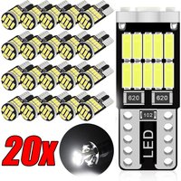 1-50Pcs W5W T10 Led Bulbs Canbus 4014 SMD 6000K 168 194 Led 5w5 Car Interior Light Dome Reading License Plate Light Signal Lamp