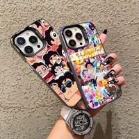 Cartoon Steven Universe Phone Case For IPhone 16 15 14 Plus 13 12 11 Pro 7 8 XS Max XR Silver Black Bumper Case