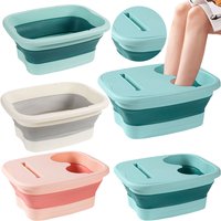 Portable Footbath Massage Bucket Easy To Store Foldable Foot Bath Tray Collapsible Foot Soak Bucket for Relaxing and Pain Relief