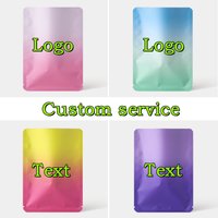 200PCS Aluminum Foil Open Top Heat Sealing Bag DIY Chocolate Biscuit Sugar Candy Snack Cookies Beaf Custom Logo Storage Pouches