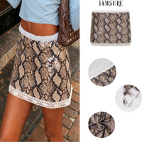 Women's Vintage Snack Printed Sequins Skirts Sexy Elastic Waist Straight Slimming Mini Skirt Hottie Streetwears 2026 Trend New