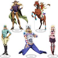 16CM Anime Figure JOJO STEEL BALL RUN Gyro Zeppeli Johnny Joestar Lucy Steel Diego Brando Cos Gifts Acrylic Stand Ornaments