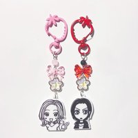 Handmade Nana Hachi matching keychain handmade strawberry Aesthetic