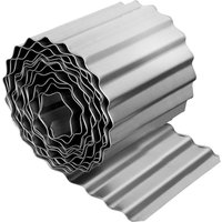 Corrugated Metal Garden Edging, Galvanized Steel Landscape & Lawn Edging Border, Metal Garden Border DIY Flower Bed, Lawn Garden