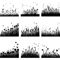 Meadow | Butterfly Silhouette Clear Stamps/Seals DIY Scrapbooking/ Fun Card Making/Album Decorative Stamp Crafts