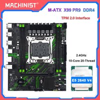 MACHINIST X99 PR9 Motherboard LGA 2011-3 Xeon E5 2640 V4 / E5 2620 V4 CPU Kit Set Support TPM2.0 DDR4 RAM SATA/NVME M.2 Slot