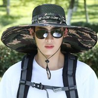 Summer Breathable Large Sun Hat Fishing Caps Sun UV Protection Mesh Fisherman Hat Hiking Outdoor Beach Cap For Outdoor