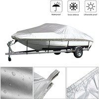 11–22 Fuß Bootsabdeckung, 300D Polyester, wasserdicht, UV-beständig, langlebig und reißfest, für V-Rumpf, TRI-Rumpf, Runabout, Boot, Pro-Style Bass