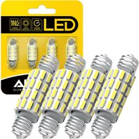 AUXITO 4X Festoon 39-42mm LED Bulb C5W C10W Canbus Super Bright White Car Styling Interior Doom Lamp License Plate Light 4014SMD