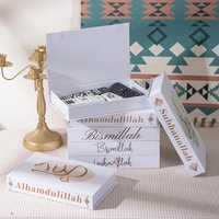 Islamic Luxury Fake Book Decorative Books Storage Box Coffee Table Interior Decoration Kaaba Mosque Muslims Bedroom Home Decor