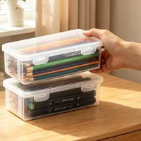 Pen Case Large Pencil Boxes Portable Mount Storage Pen Box For Oil Pastel Crayon Stationery Organizer Bag Design Office Supplies