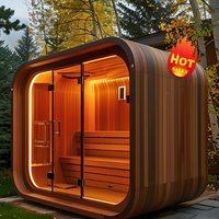 Manufacturers supply 6 person wood stove steam sauna outdoor traditional sauna glass window hot selling products
