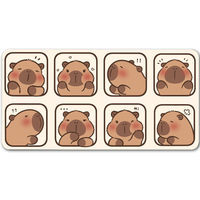 Capybara Cartoon cute Mouse Pad For Office Gaming And Keyboards Non-Slip Large Waterproof