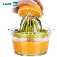 4 in 1 Zitrus Zitronen orange manuelle Entsafter multifunktion ale Hand frucht presse mit eingebautem Messbecher Reibe Eier abscheider