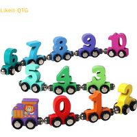 1 Set Wooden Magnetic Number Train Toys Montessori Educational Toy Train Kit Early Cognition Learning Teaching Sets For Toddlers