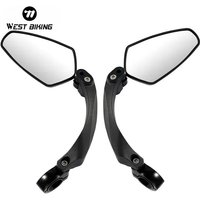 WEST BIKING Bicycle Rearview Mirror 360 Degree Adjustable Bike Handlebar Rear View Mirror Cycling Accessories Bike Mirrors