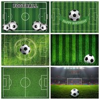 Green Grass Field Soccer Football Backdrop Boys Birthday Party Decoration Photography Background Custom Banner Photoshoot Props