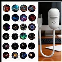 3/12/24PCS 2-in-1 Mini Galaxy Star Projector Night Light – Starry Sky Ambient Lamp for Bedroom Sleep & Decoration Gift