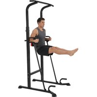 Pull Up Station 440LBS Power Tower Dip Station Adjustable Height with Back Support for Home Gym Strength Training Equipment