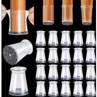 20PCS-Extra Small Chair Leg Floor Protectors Silicone Covers to Protect Floors, Bar Stool Leg Protectors Cap for Hardwood Floors