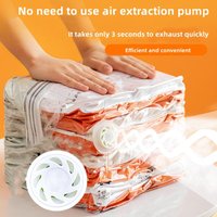 3-5PCS No Need Pump Vacuum Bags Large Plastic Storage Bags for Storing Clothes blankets Compression Empty Bag Travel Accessories