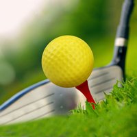 4PCS 4.2-inch solid yellow plastic golf ball, suitable for indoor golf practice and as a pet toy ball, featuring elasticity