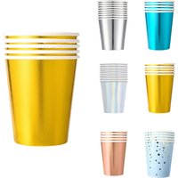 New Solid Color Themed Tableware Paper Cups Birthday Parties Wedding Parties Holiday Parties Colorful Decor Most Popular