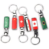 3D Epoxy Keychain Keyring Car Keys Chain Key Ring Accessories With Spain Italy Germany France Russia Japan National Flag Badge