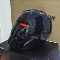 2026 New Iron Man Mk5 Black Helmet Automatoc Voice Control Avengers Mk5 Cosplay With Led Light Toy Close Ironman Helmet Gift
