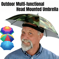1/2pcs Adjustable Headwear Umbrella for Against Sun & Rain During Hiking Camping Fishing Outdoor Tool Foldable Umbrella Rain Hat