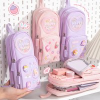 High Appearance Level Large-capacity Schoolbag And Pen Case Primary School Stationery Bag And Box Multi-functional Pen Case