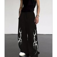 2026 Fashion New Dark Retro Gothic Style Loose 3D Printed Straight Leg Pants Suitable for Outdoor Street Hip-hop Casual Pants