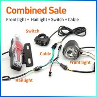 AliExpress NONE 6V-60V QD139 E-Bike Horn Light Electric Scooter LED Headlight 2W Waterproof Lamp For Electric Bicycle Scooters Accessories