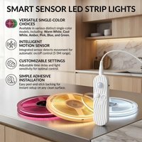 DC5V Motion Sensor COB LED Strip Dual Mode Adjustable Smart Induction Night Light for Living Room Bedroom Home Decor Lighting