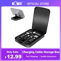 Multi-Functional Compact Cable Card with 22" USB-C Cable & USB-A/Micro-USB/Light/OTG USB Adapter Kit Cable Convertor Storage Box